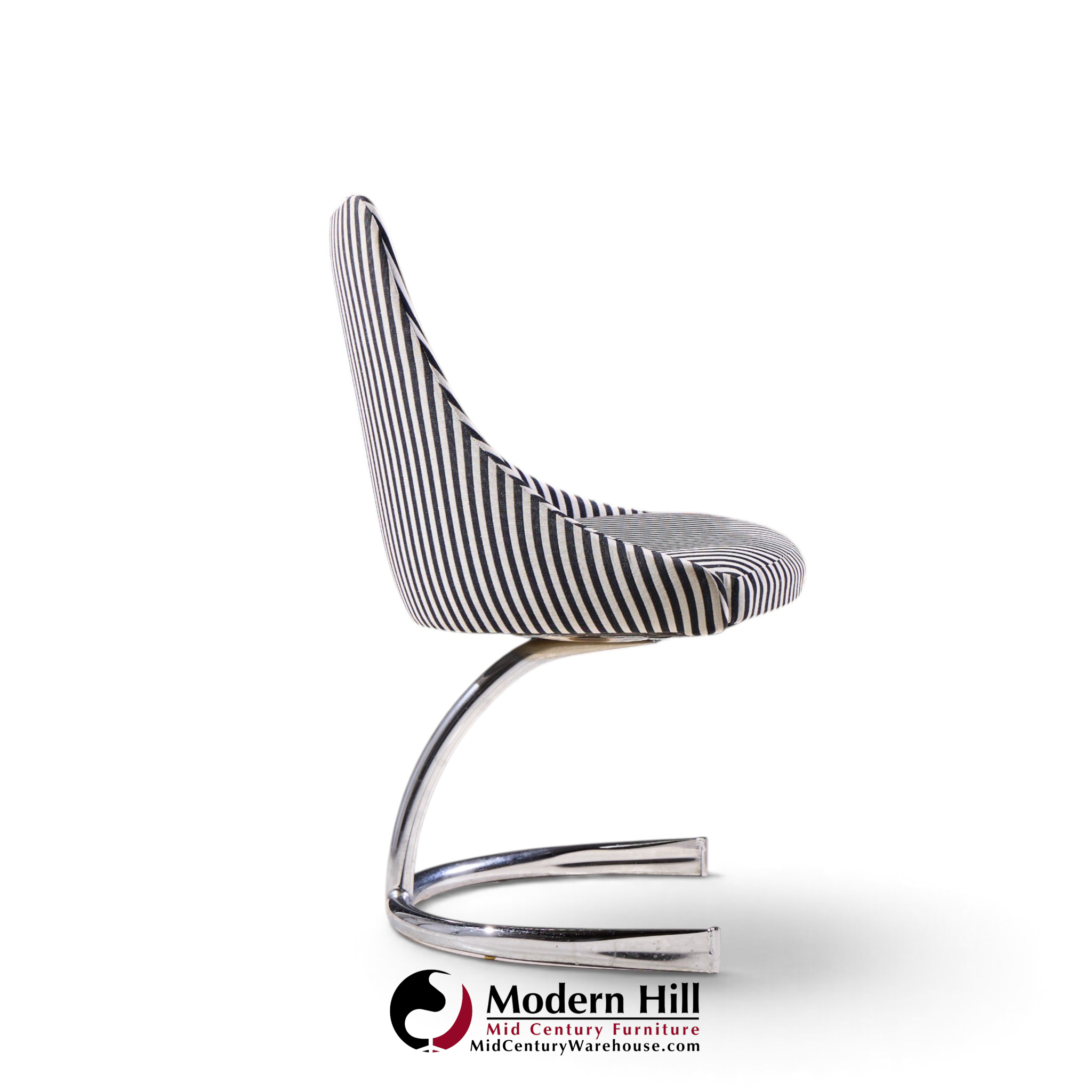 preben fabricius & jørgen kastholm style mid century chrome cantilever dining chairs - set of 4