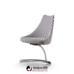 preben fabricius & jørgen kastholm style mid century chrome cantilever dining chairs - set of 4