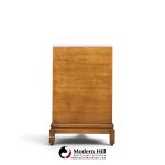 renzo rutili for johnson furniture mid century walnut, brass and marble credenza