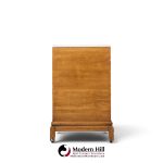 renzo rutili for johnson furniture mid century walnut, brass and marble credenza