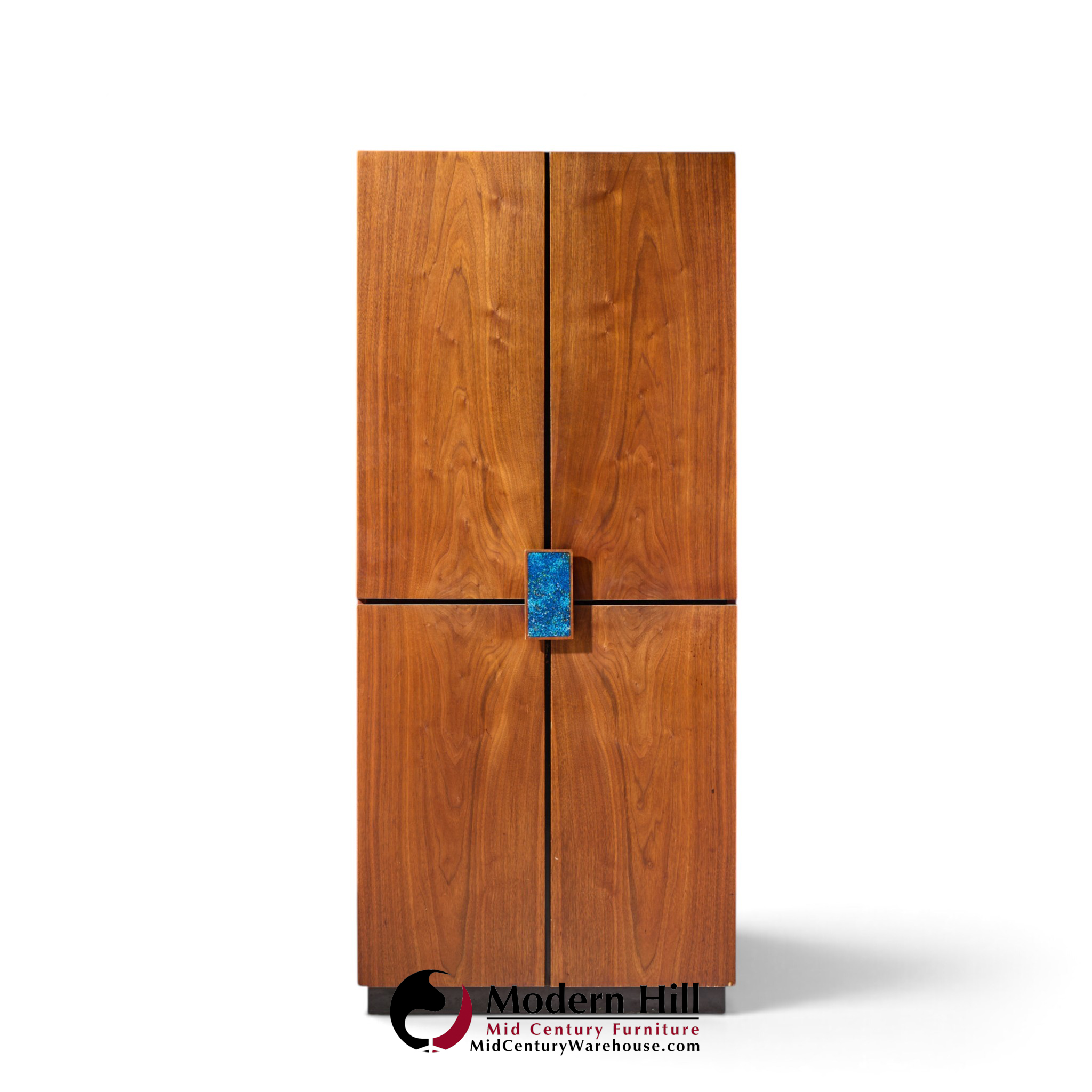 richard thompson for glenn of california mid century walnut cabinet armoire