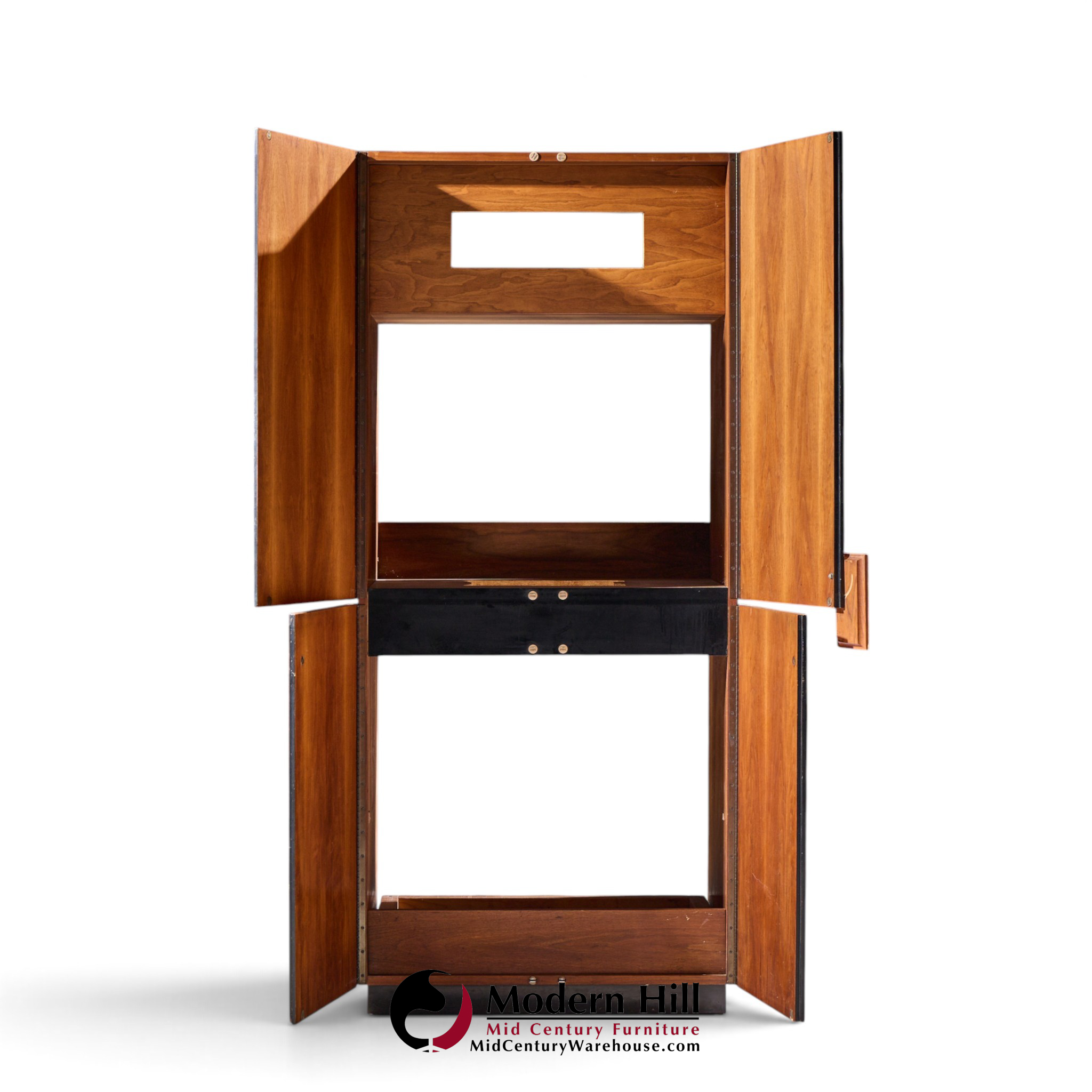 richard thompson for glenn of california mid century walnut cabinet armoire