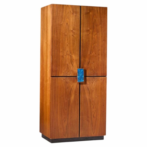 richard thompson for glenn of california mid century walnut cabinet armoire