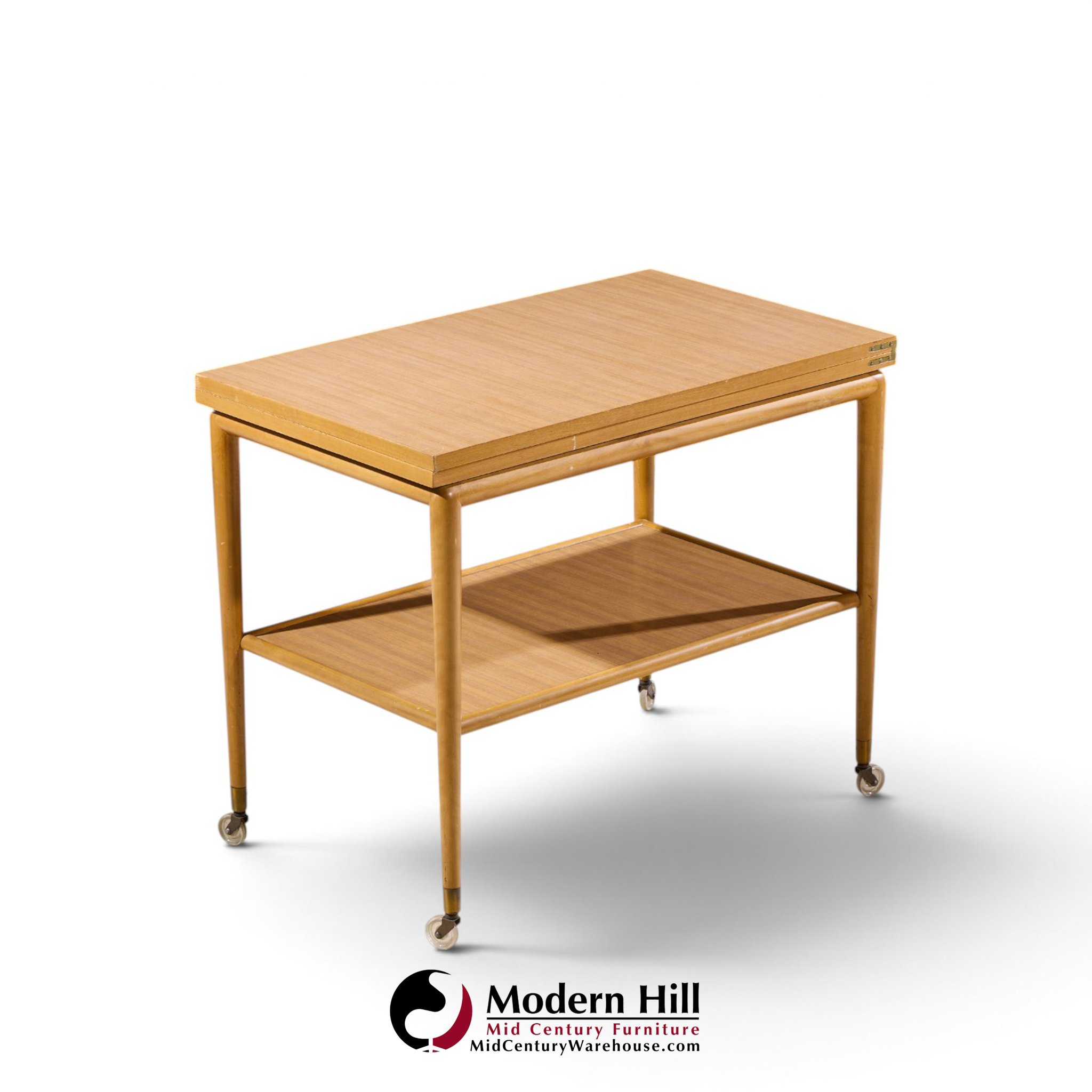 robsjohn gibbings for widdicomb mid century expandable flip top bar cart