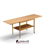 robsjohn gibbings for widdicomb mid century expandable flip top bar cart