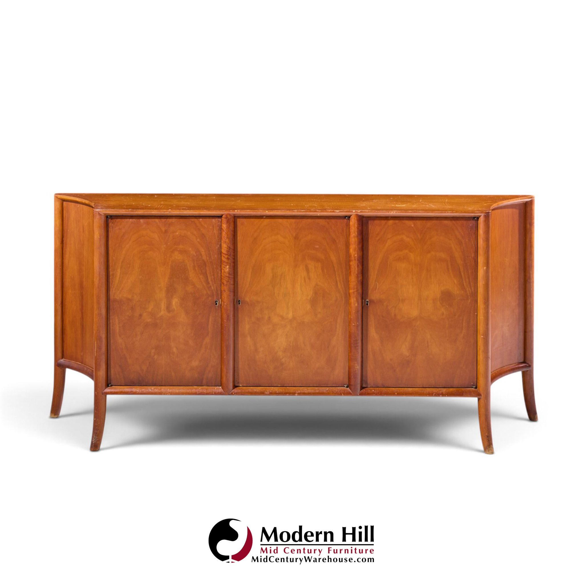 robsjohn gibbings for widdicomb mid century walnut credenza