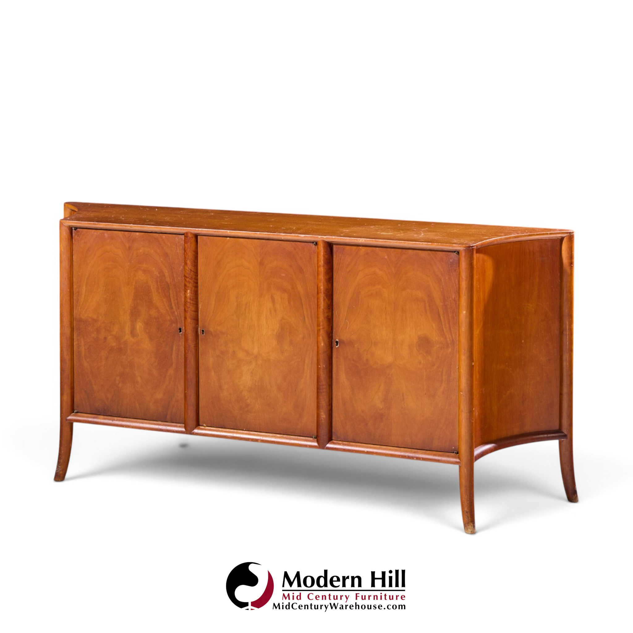 robsjohn gibbings for widdicomb mid century walnut credenza