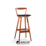 rosengren hansen for brande møbelfabrik mid century teak barstools - set of 4