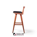 rosengren hansen for brande møbelfabrik mid century teak barstools - set of 4