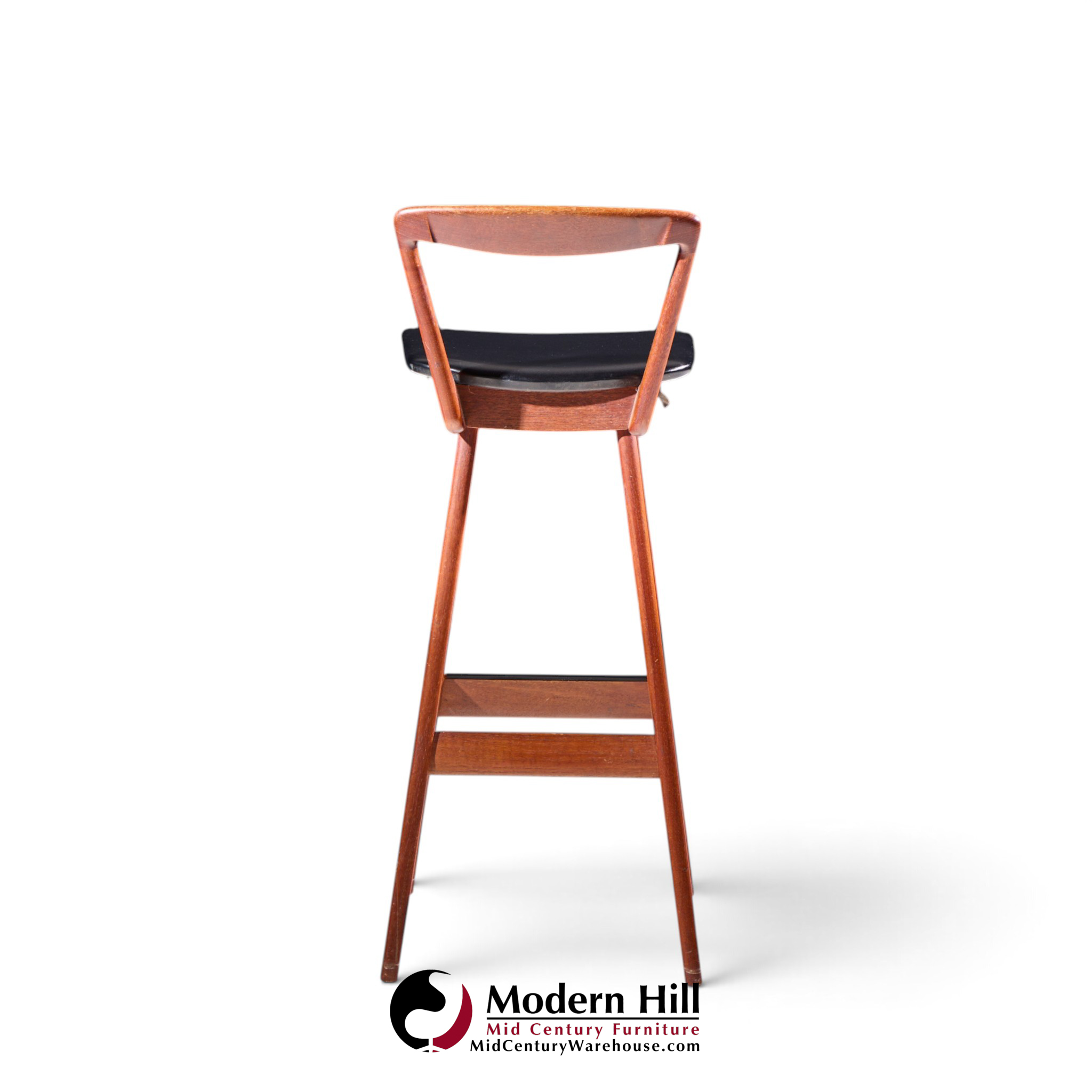 rosengren hansen for brande møbelfabrik mid century teak barstools - set of 4