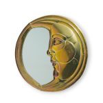 sergio bustamante mid century brass moon mirror