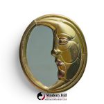 sergio bustamante mid century brass moon mirror