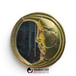 sergio bustamante mid century brass moon mirror