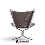 sigurd ressell for vatne møbler mid century chrome falcon lounge chairs - pair