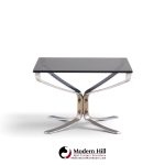 sigurd ressell for vatne møbler mid century chrome falcon side end table