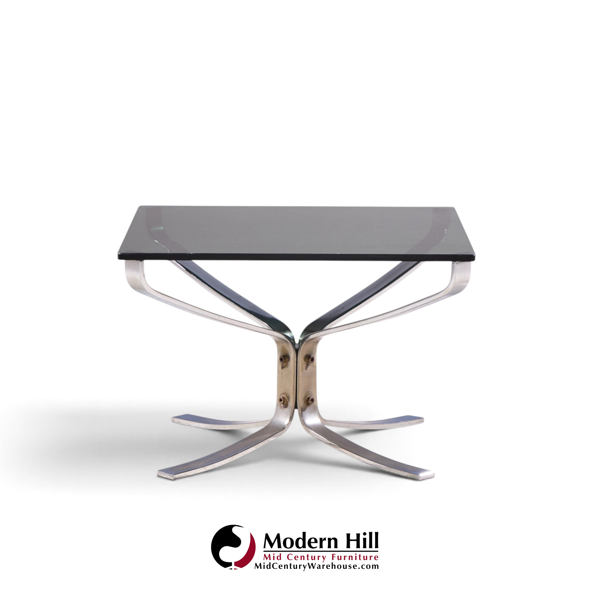 sigurd ressell for vatne møbler mid century chrome falcon side end table