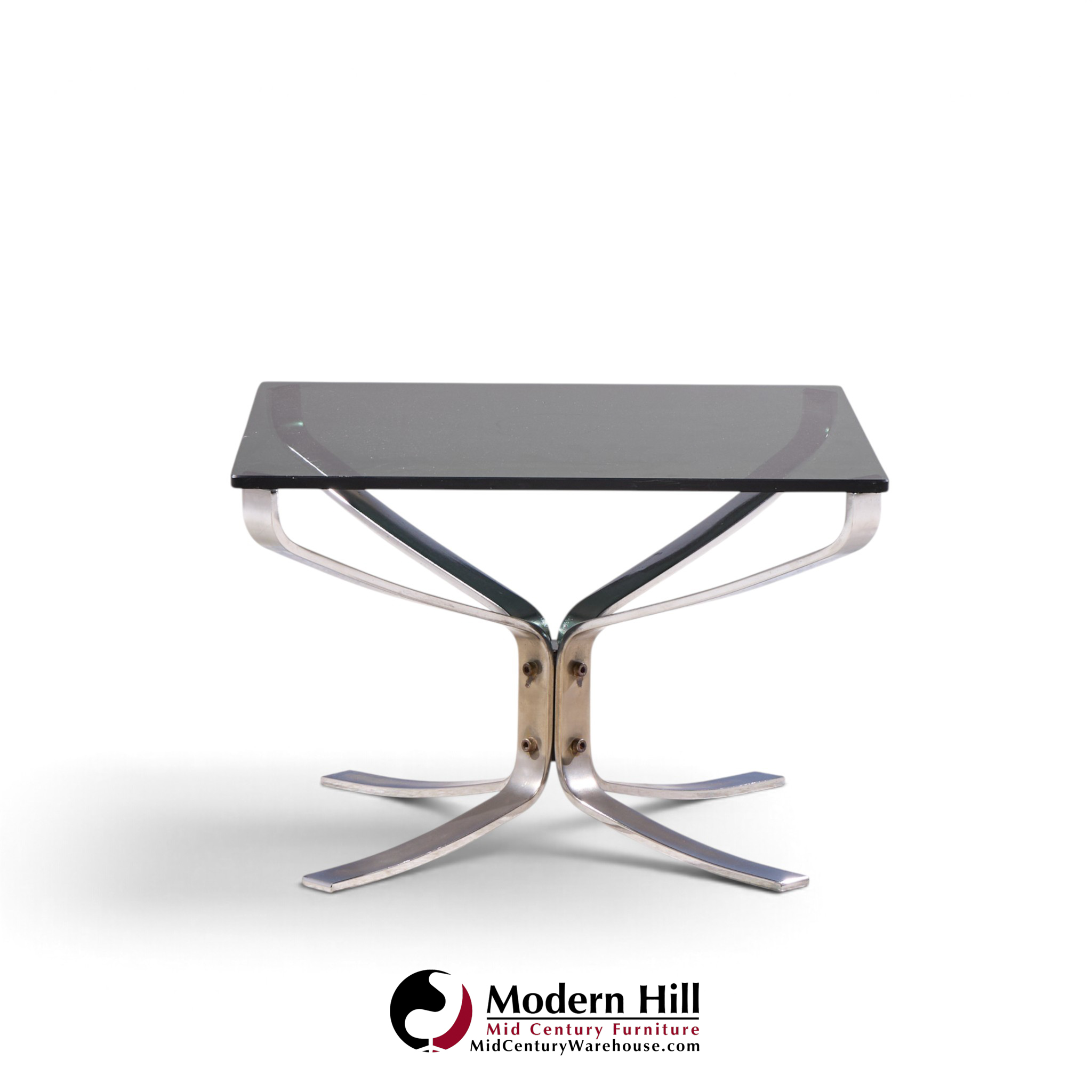 sigurd ressell for vatne møbler mid century chrome falcon side end table