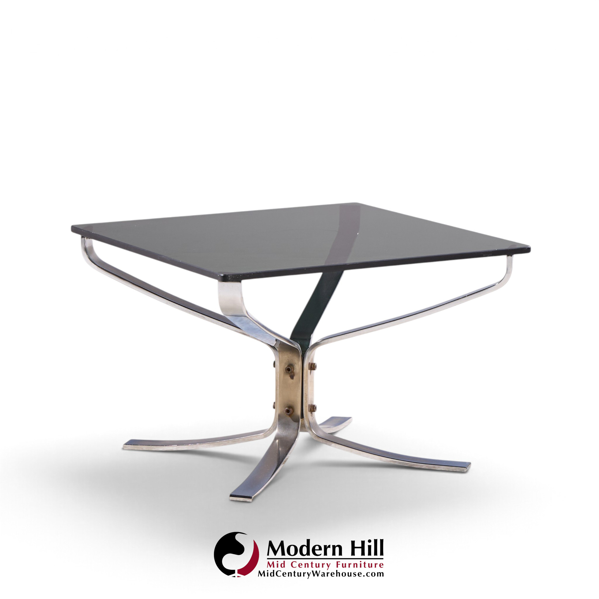 sigurd ressell for vatne møbler mid century chrome falcon side end table