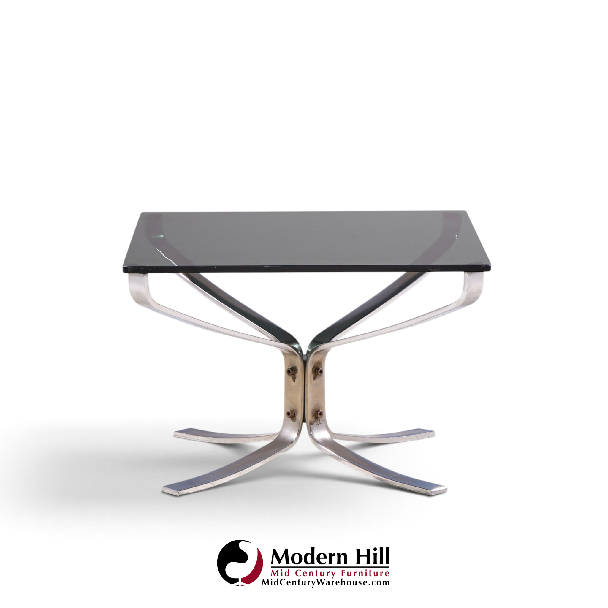 sigurd ressell for vatne møbler mid century chrome falcon side end table