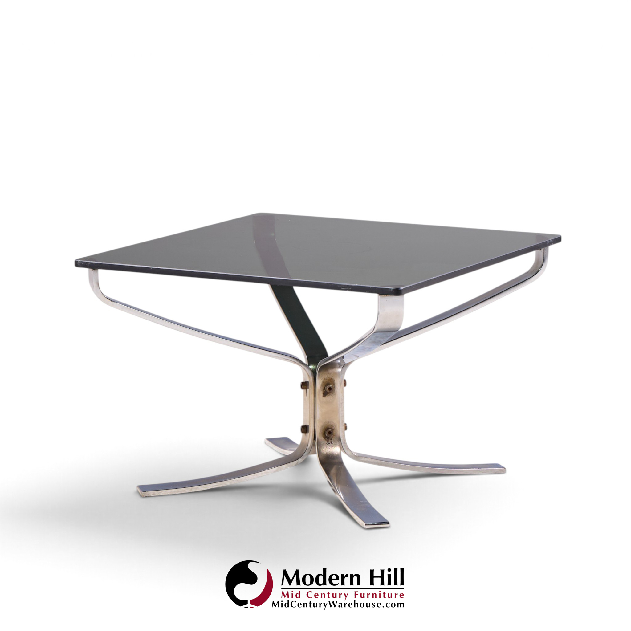 sigurd ressell for vatne møbler mid century chrome falcon side end table