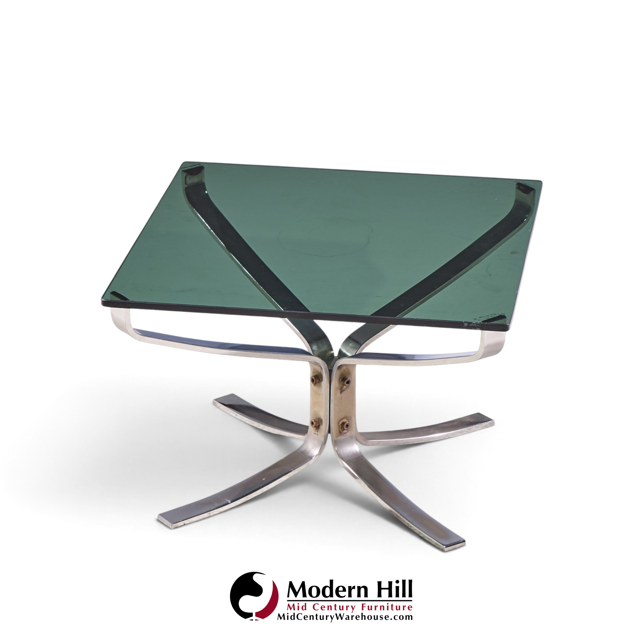 sigurd ressell for vatne møbler mid century chrome falcon side end table