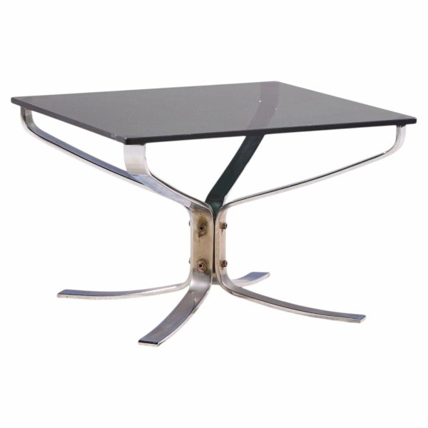 sigurd ressell for vatne møbler mid century chrome falcon side end table