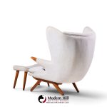 svend skipper model 91 mid century papa bear wingback lounge chair with ottoman