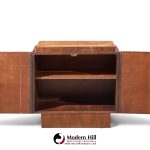 tobago brutalist mid century walnut nightstand
