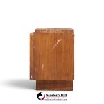tobago brutalist mid century walnut nightstand
