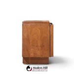 tobago brutalist mid century walnut nightstand