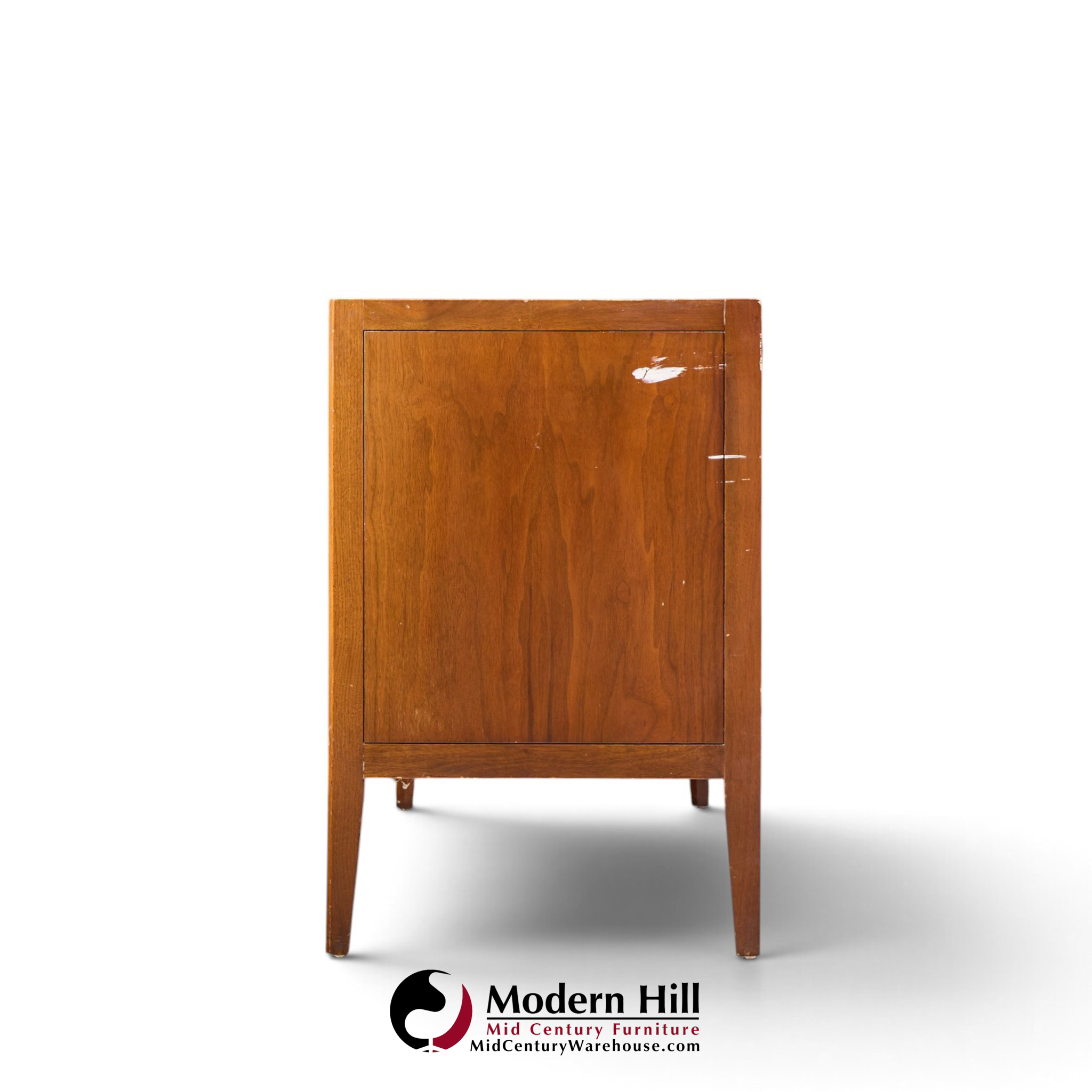 unagusta mid century walnut curved lowboy dresser