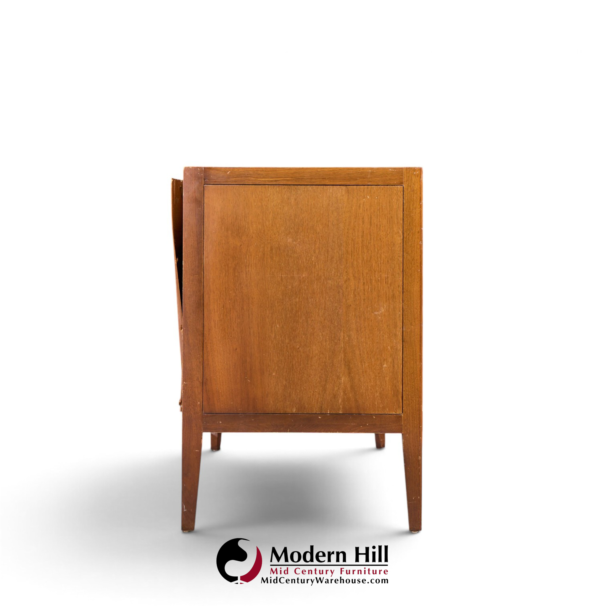 unagusta mid century walnut curved lowboy dresser