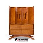 vladimir kagan style mid century walnut gentlemans chest highboy dresser