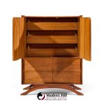 vladimir kagan style mid century walnut gentlemans chest highboy dresser