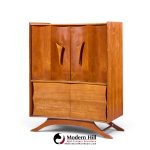 vladimir kagan style mid century walnut gentlemans chest highboy dresser