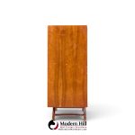 vladimir kagan style mid century walnut gentlemans chest highboy dresser