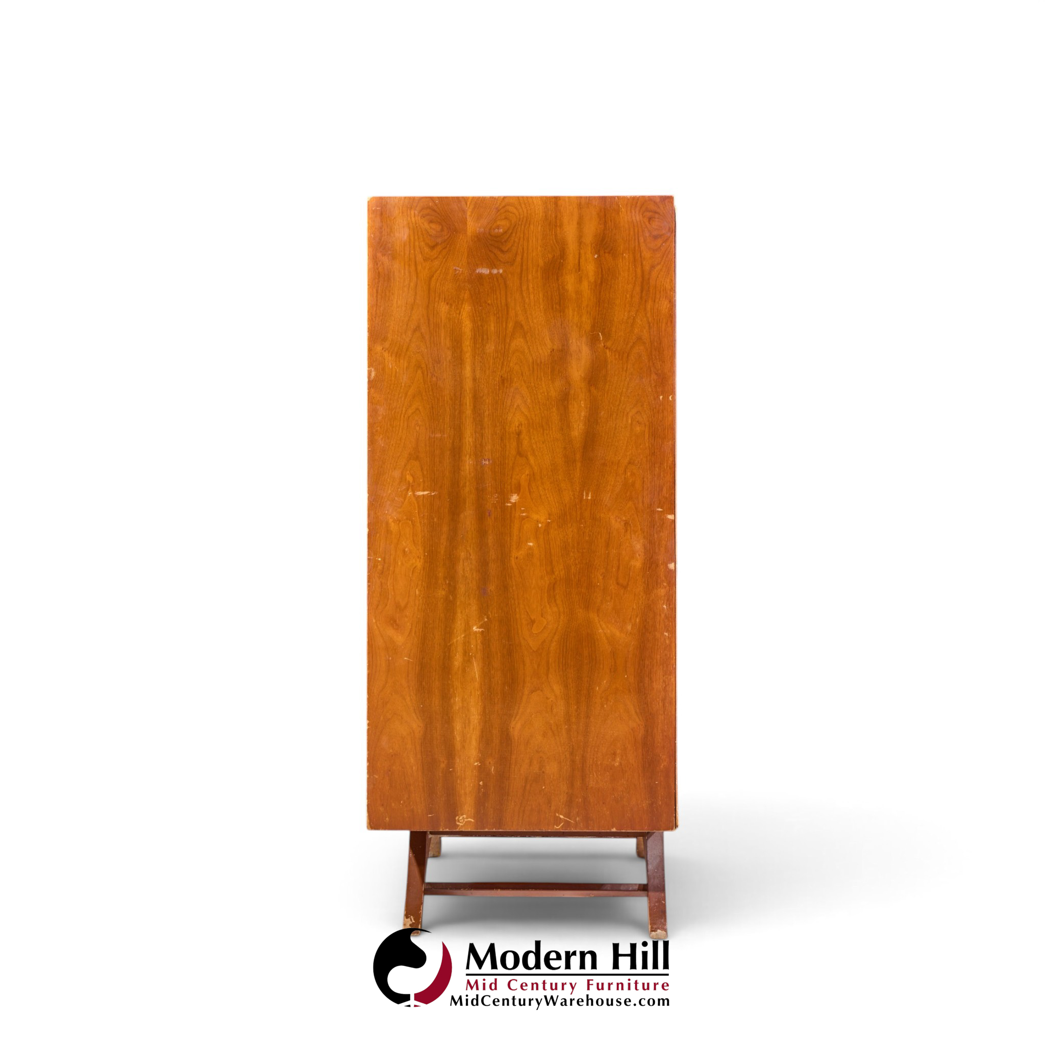 vladimir kagan style mid century walnut gentlemans chest highboy dresser