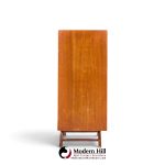 vladimir kagan style mid century walnut gentlemans chest highboy dresser