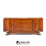 vladimir kagan style mid century walnut lowboy dresser