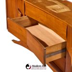 vladimir kagan style mid century walnut lowboy dresser