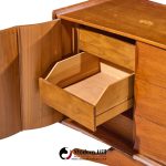 vladimir kagan style mid century walnut lowboy dresser