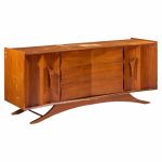 vladimir kagan style mid century walnut lowboy dresser