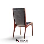 vladimir kagan for dreyfuss vk 101 mid century walnut sling chairs - pair