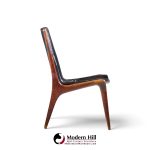 vladimir kagan for dreyfuss vk 101 mid century walnut sling chairs - pair