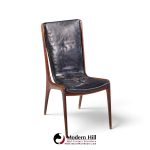 vladimir kagan for dreyfuss vk 101 mid century walnut sling chairs - pair