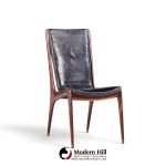 vladimir kagan for dreyfuss vk 101 mid century walnut sling chairs - pair