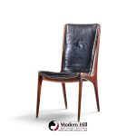 vladimir kagan for dreyfuss vk 101 mid century walnut sling chairs - pair