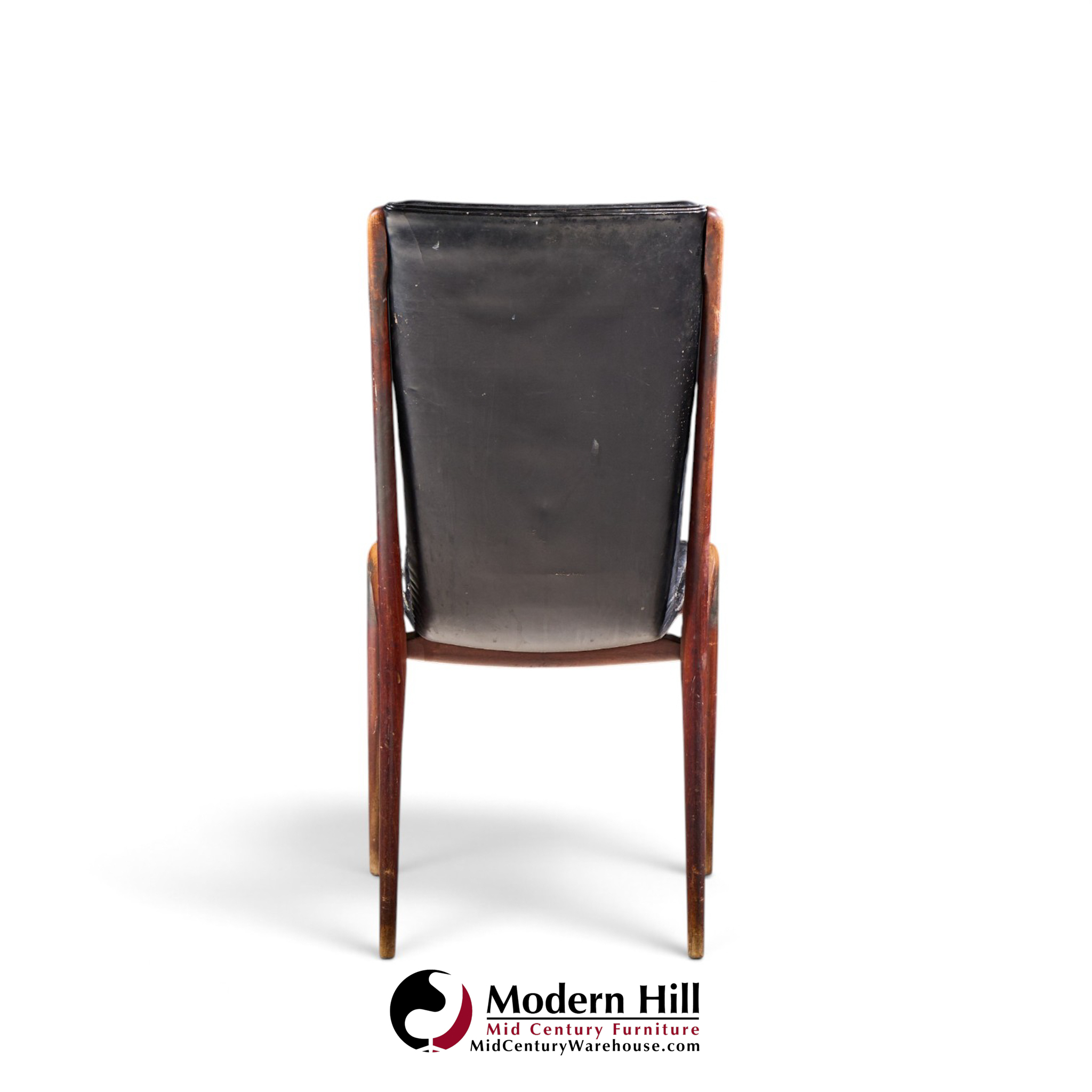 vladimir kagan for dreyfuss vk 101 mid century walnut sling chairs - pair