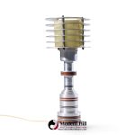 walter von nessen for pattyn products model 310 mid century machine age aluminum table lamps - pair