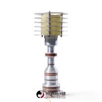 walter von nessen for pattyn products model 310 mid century machine age aluminum table lamps - pair